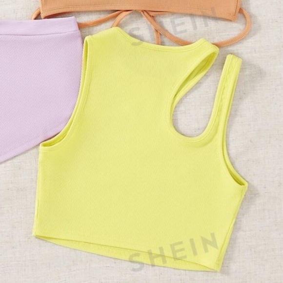 Yellow Rib Knit Tank - Picture 2 of 2